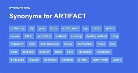 ancient artifact crossword clue|143 Synonyms & Antonyms for artifact .